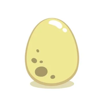 Cartoon Egg Isolated On White Stock Illustration