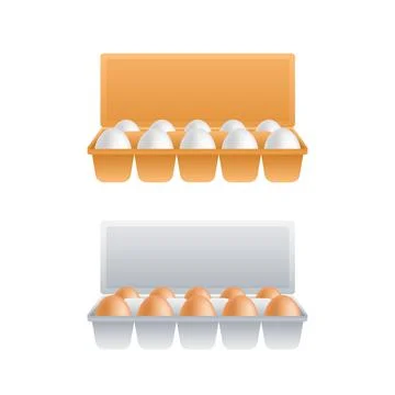 Cartoon eggs. Transparent background. 3d vector icon Stock Illustration