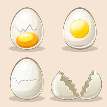 Cartoon eggs in vector elements Stock Illustration