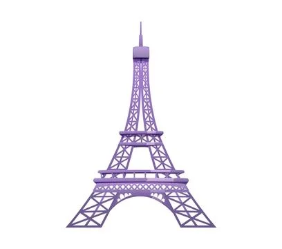 Cartoon Eiffel Tower showcasing its iconic lattice Ilustración de archivo