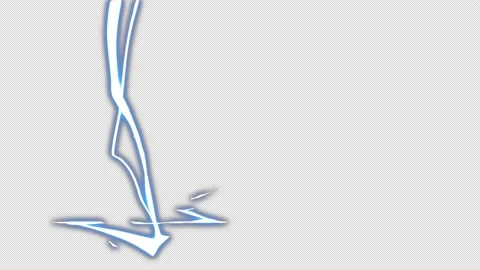 Cartoon Electricity Elements Lightning Strikes with alpha channel Stock Footage 141255291