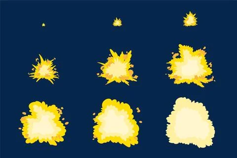 Cartoon element animation frames Illustrazione stock