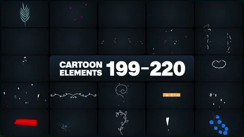 Cartoon Elements for After Effects Stock After Effects
