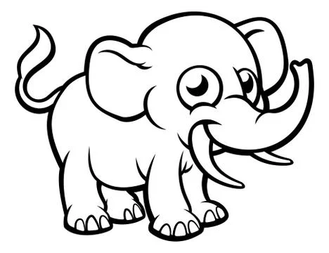 Cartoon Elephant Character Stock Illustration