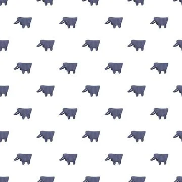Cartoon elephant seamless pattern for children's fabric design Stock Illustration