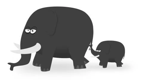 Cartoon Elephants Stock Illustration