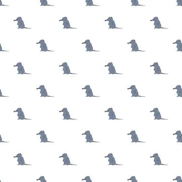 Cartoon elephants standing animal seamless pattern repeating Stock Illustration