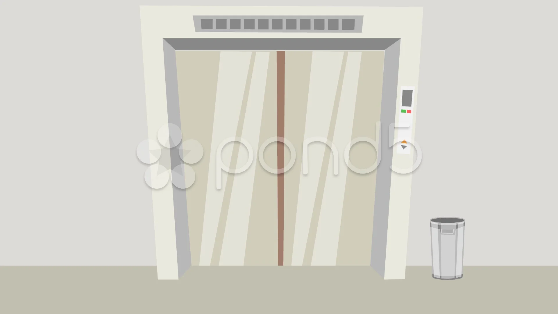 Cartoon Elevator Doors, Opening & Closin... | Stock Video | Pond5
