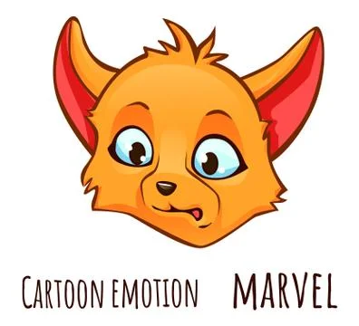 Cartoon emotion of fox -  marvel Stock Illustration