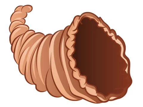 Cartoon empty Cornucopia Illustrazione stock