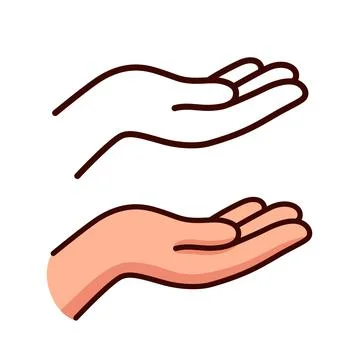 Cartoon empty holding hand gesture Stock Illustration