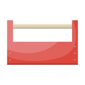 Cartoon empty red toolbox . Vector illustration Illustrazione stock