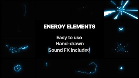 Cartoon Energy Elements Stock After Effects
