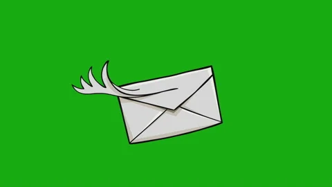 Cartoon envelope with wings is flying 動画素材 110699136