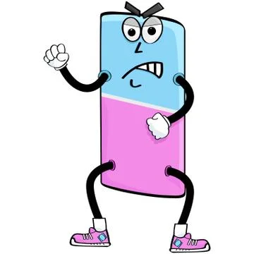 Cartoon eraser Stock Illustration