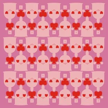 Cartoon erotic background Stock Illustration