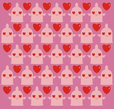 Cartoon erotic background Stock Illustration