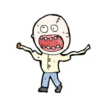 Cartoon escaped lunatic Stock Illustration