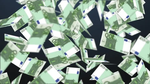 Cartoon Euro Falling Stock Footage 281451679