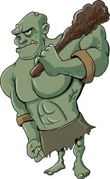 Cartoon evil troll Stock Illustration