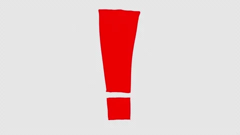 Cartoon exclamation mark on black screen. Stock Footage 249780134
