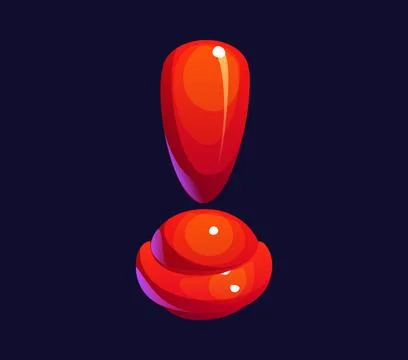 Cartoon exclamation mark candy alphabet typeface Stock Illustration