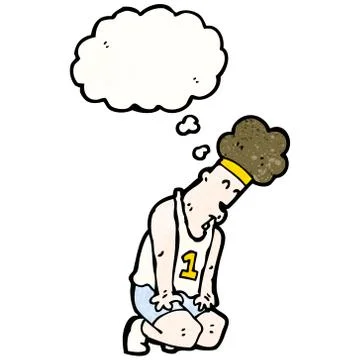 Cartoon exhausted marathon runner Stock Illustration