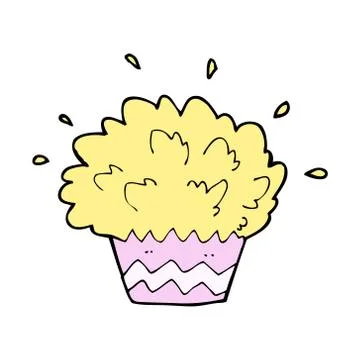 Cartoon exploding cupcake イラスト素材