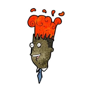 Cartoon exploding head イラスト素材