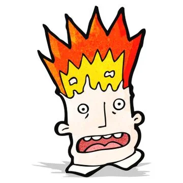 Cartoon exploding head Illustrazione stock