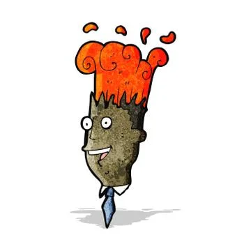 Cartoon exploding head Stock Illustration