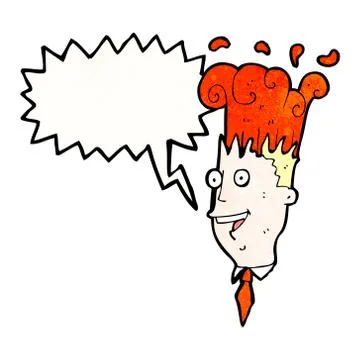 Cartoon exploding head man Illustrazione stock