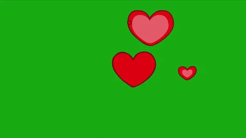 Cartoon exploding red hearts Video stock 106940353