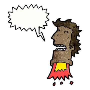 Cartoon exploding rocket stress head man Stock Illustration