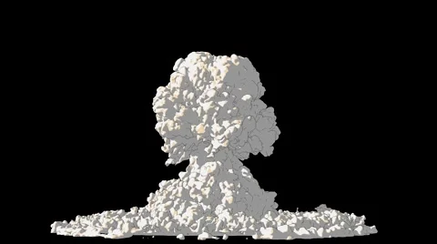 Cartoon explosion with alpha mask Stock Footage 48652697