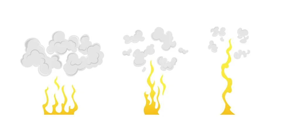 Cartoon explosion animation frames for game. Boom storyboard comics design. Hand Stock Illustration