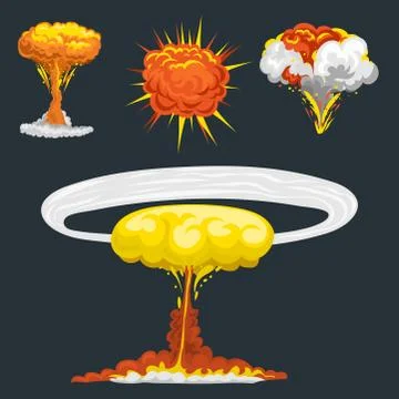Cartoon explosion boom effect animation game sprite sheet explode burst blast Stock Illustration