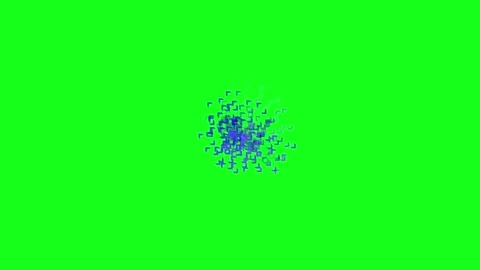 Cartoon Explosion Effect on Green Screen Stock-Footage 330919302