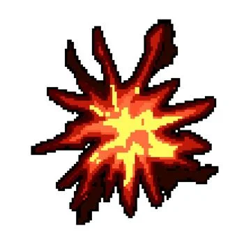 Cartoon explosion effect illustrating power and impact Stock Illustration