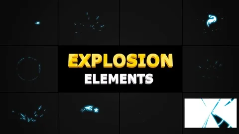 Cartoon Explosion Elements Stock After Effects