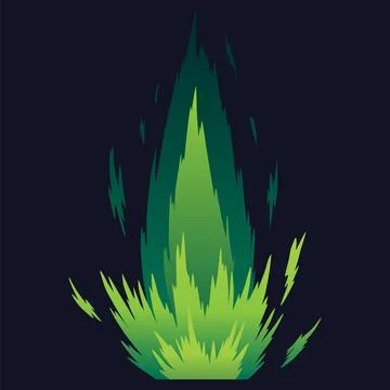Cartoon explosion icon. Comic book element. Boom cloud and flame, smoke and Stock-Illustration