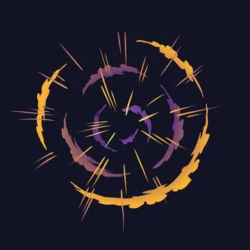 Cartoon explosion icon. Comic book element. Boom cloud and flame, smoke and Stock Illustration