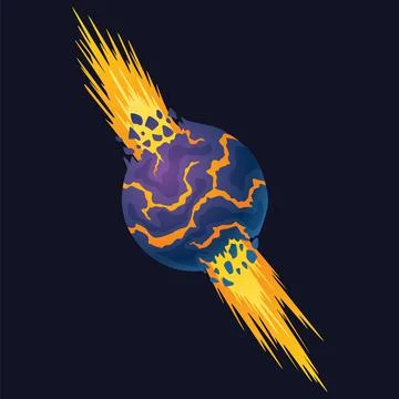 Cartoon explosion icon. Comic book element. Boom cloud and flame, smoke and Stock-Illustration