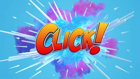 Cartoon explosion with message Clickbait Video stock 261688213
