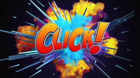 Cartoon explosion with message Clickbait Stock Footage 261688645
