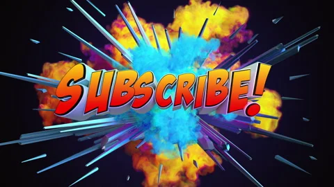 Cartoon explosion with message Subscribe! Stock Footage 261698035