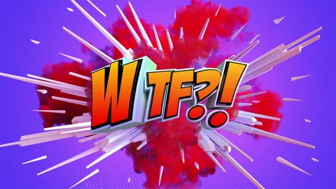 Cartoon explosion with message WTF! Stock Footage 261703765