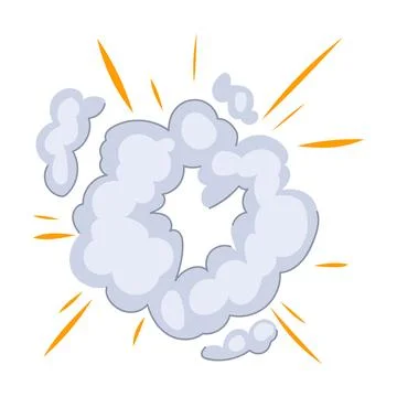 Cartoon explosion puff representing a comic book effect Illustrazione stock