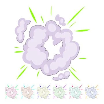 Cartoon explosion puff representing a comic book effect graphic Illustrazione stock