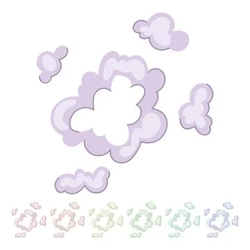 Cartoon explosion smoke puff effect vector graphic 스톡 일러스트